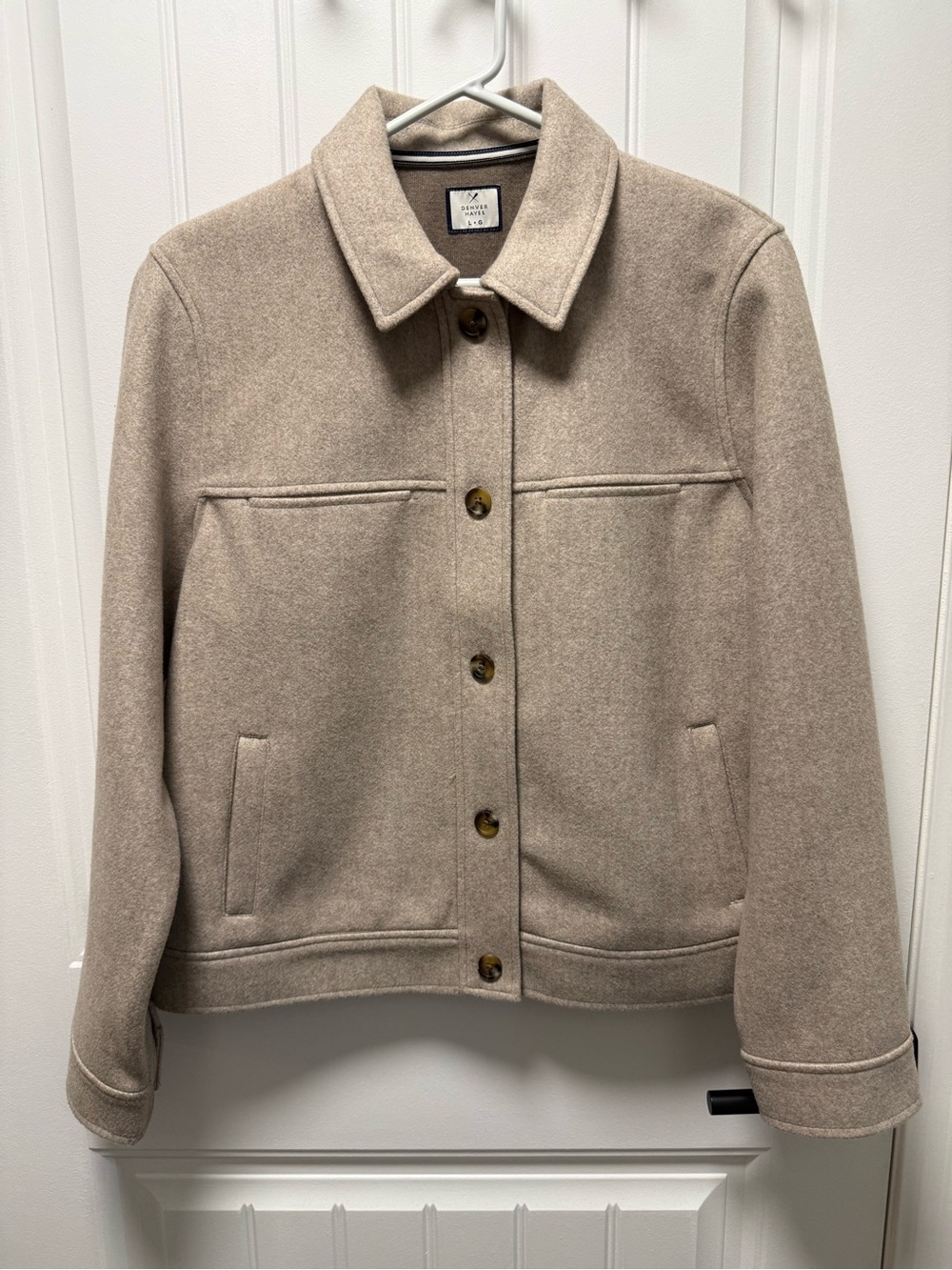 Denver Hayes Taupe Knit Sweater Jacket